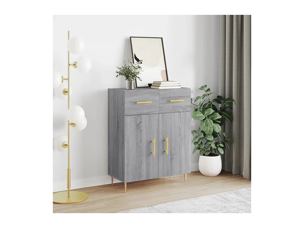 Buffet sonoma gris 69,5x34x90 cm bois d'ingénierie