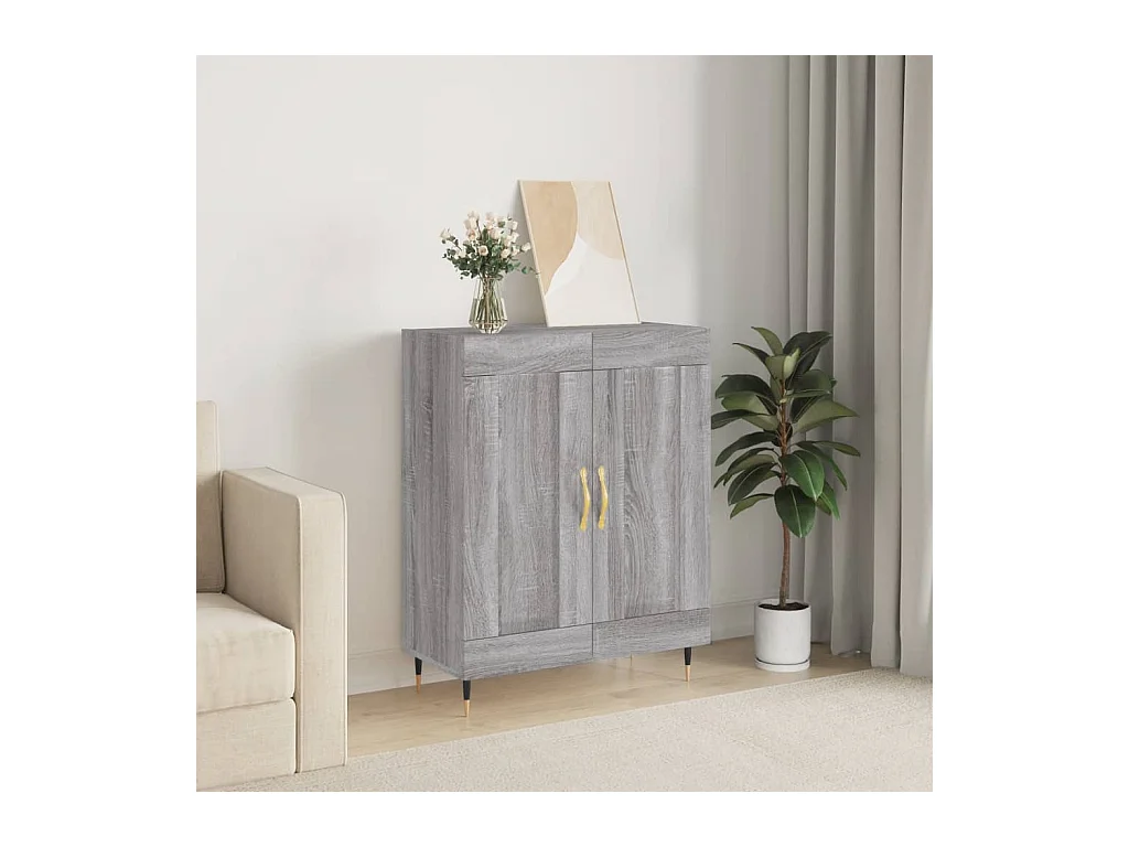 Sideboard Grau Sonoma 69,5x34x90 cm Holzwerkstoff