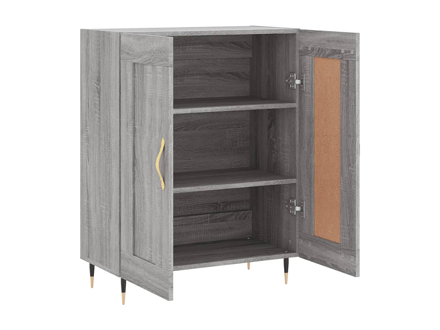 Dressoir 69,5x34x90 cm bewerkt hout grijs sonoma eikenkleurig