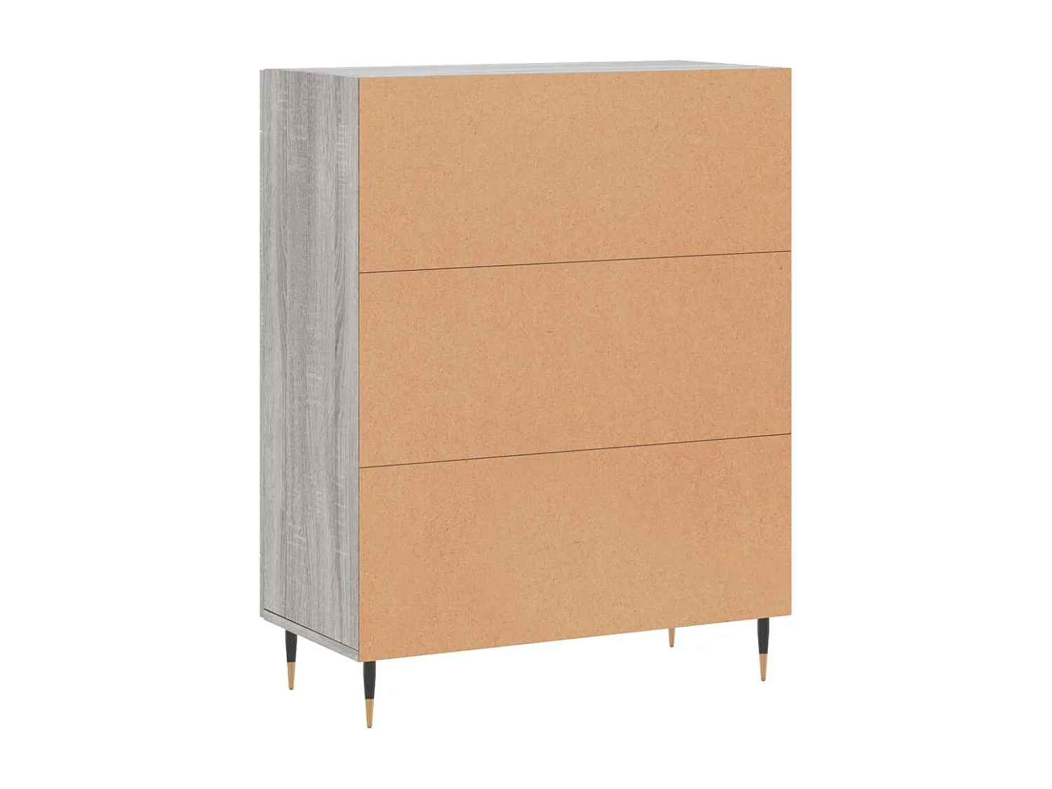 Dressoir 69,5x34x90 cm bewerkt hout grijs sonoma eikenkleurig