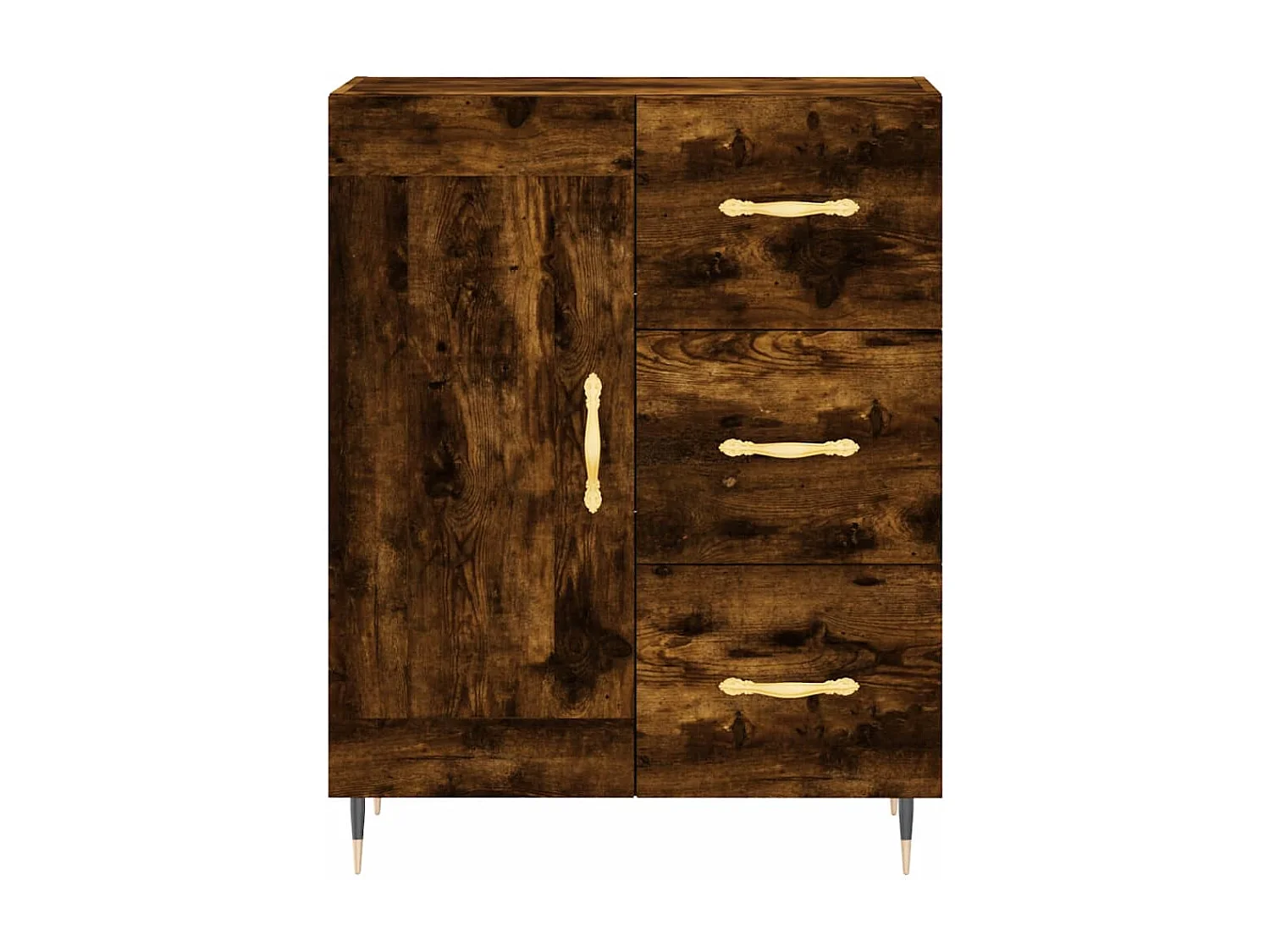 Credenza Rovere Fumo 69,5x34x90 cm in Legno Multistrato