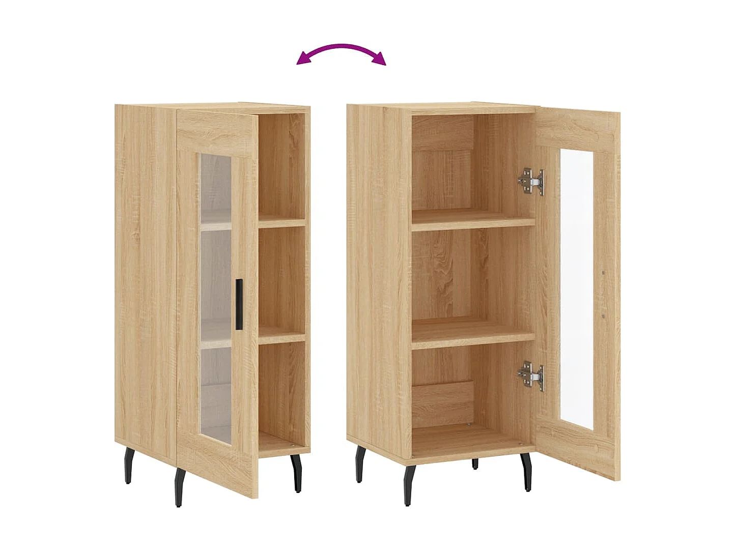Buffet Chêne sonoma 34,5x34x90 cm Bois d'ingénierie