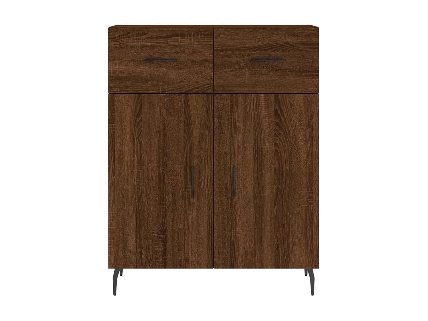 Buffet chêne marron 69,5x34x90 cm bois d'ingénierie