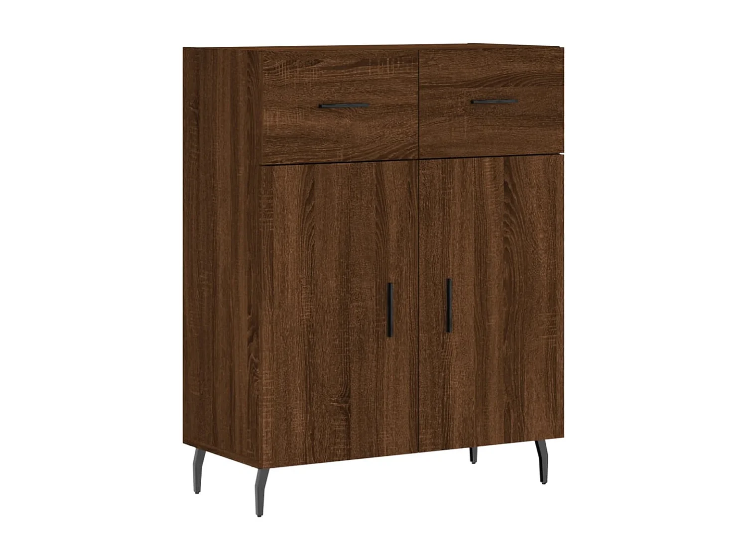 Buffet chêne marron 69,5x34x90 cm bois d'ingénierie