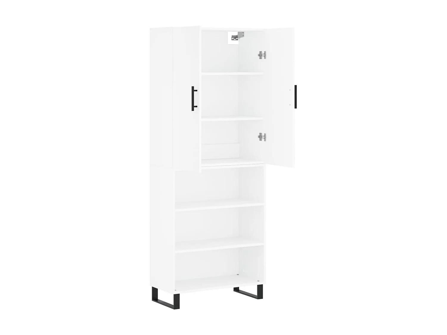 Buffet haut Blanc 69,5x34x180 cm Bois d'ingénierie