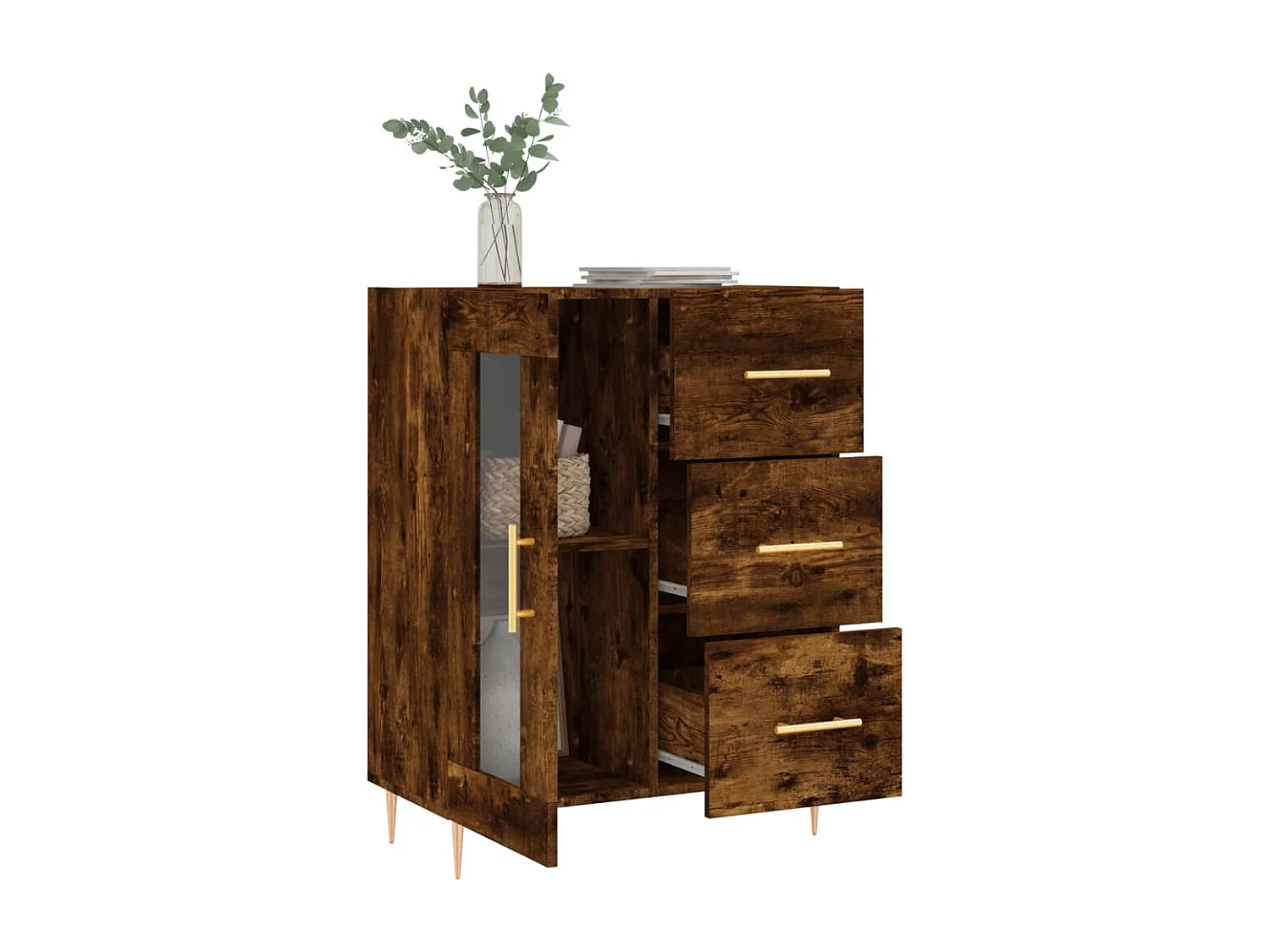 Sideboard Räuchereiche 69,5x34x90 cm Holzwerkstoff