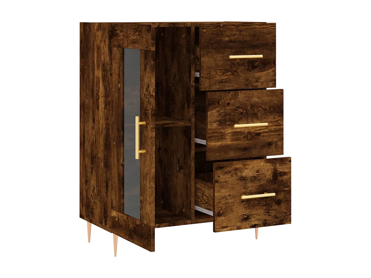 Sideboard Räuchereiche 69,5x34x90 cm Holzwerkstoff