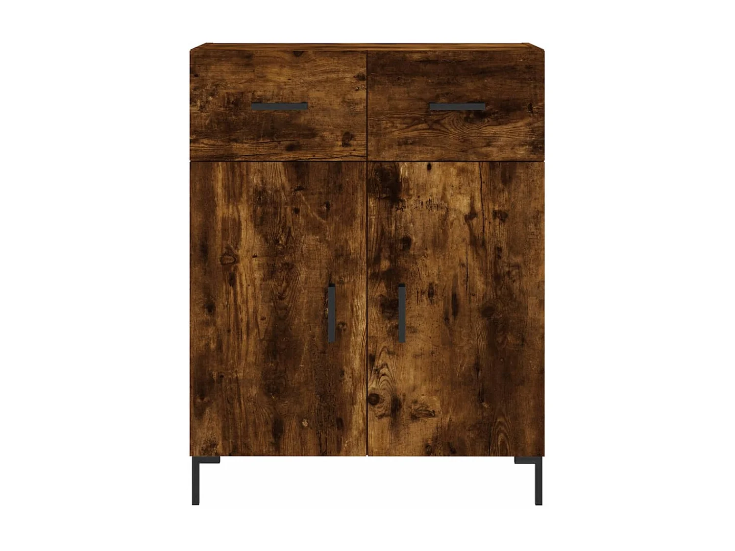Buffet chêne fumé 69,5x34x90 cm bois d'ingénierie