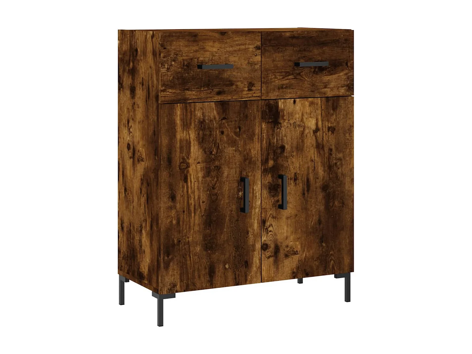 Buffet chêne fumé 69,5x34x90 cm bois d'ingénierie