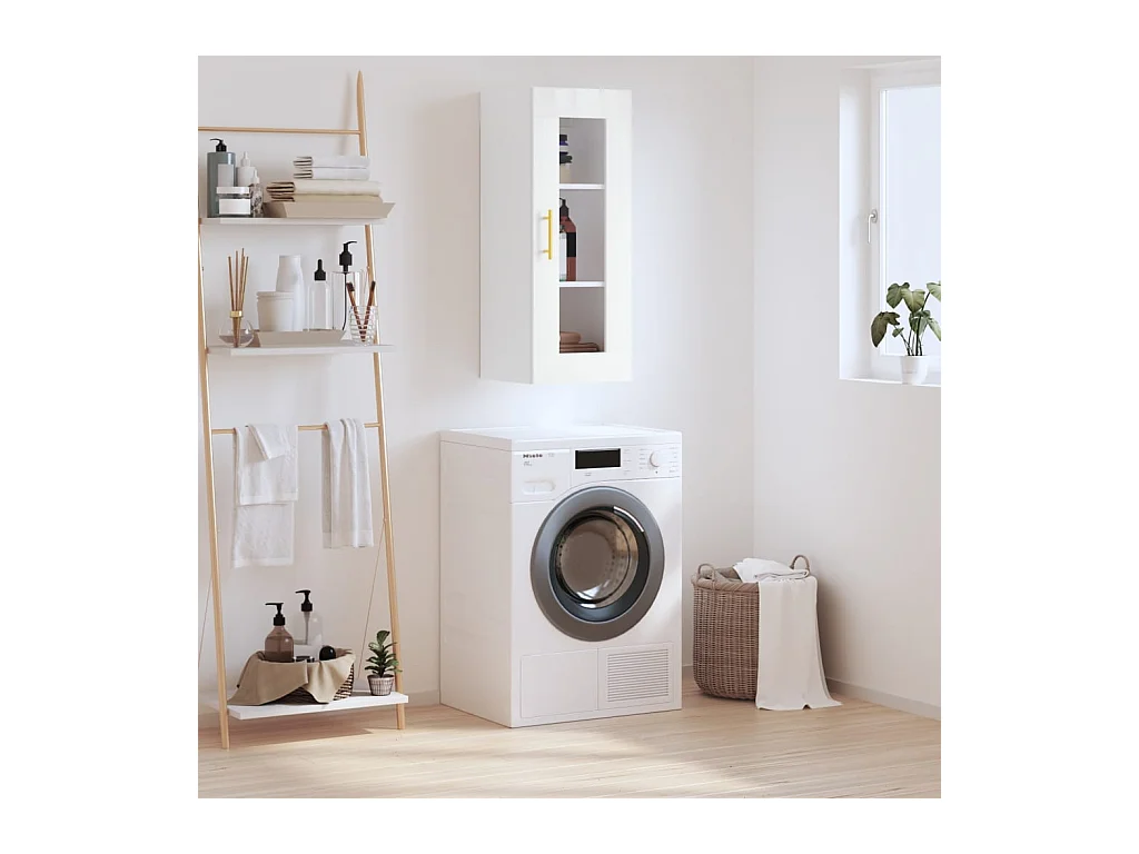 Armoire murale blanc 34,5x34x90 cm