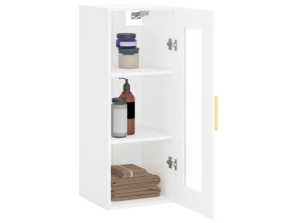 Mobile a Parete Bianco 34,5x34x90 cm