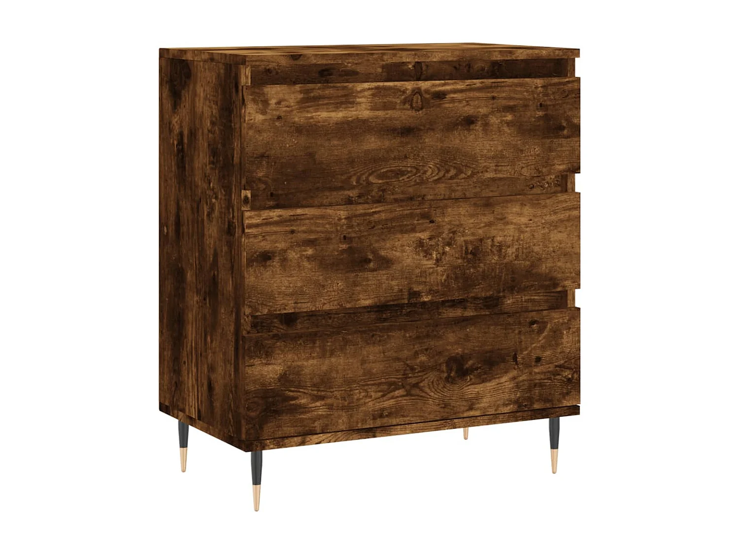 Dressoir 60x35x70 cm bewerkt hout gerookt eikenkleurig