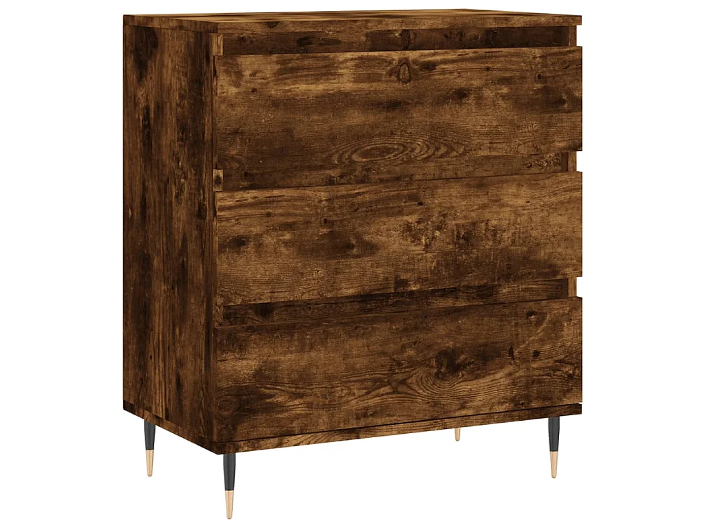 Dressoir 60x35x70 cm bewerkt hout gerookt eikenkleurig