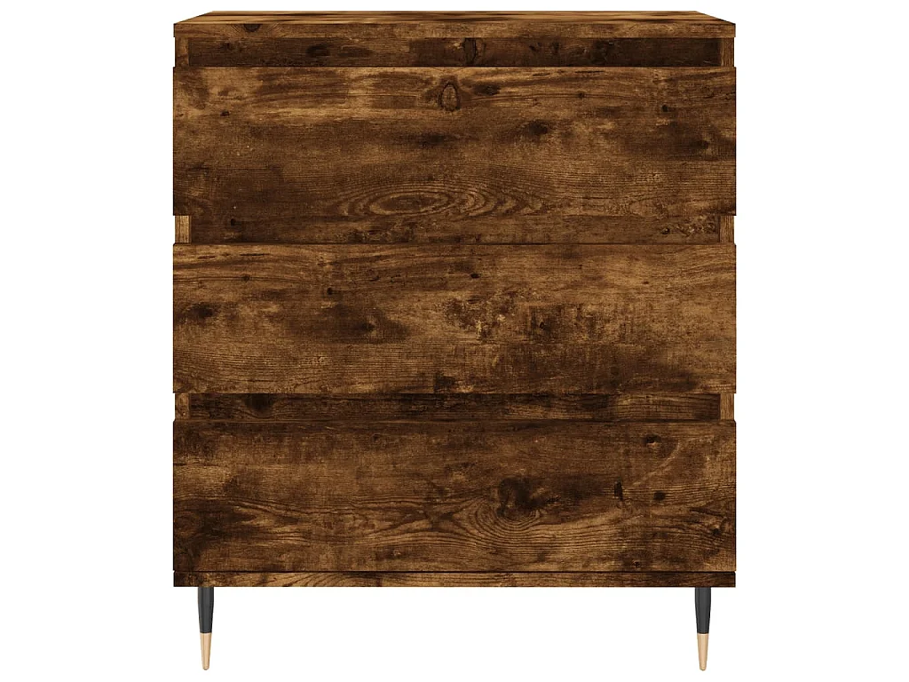 Dressoir 60x35x70 cm bewerkt hout gerookt eikenkleurig