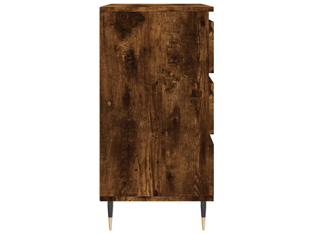 Dressoir 60x35x70 cm bewerkt hout gerookt eikenkleurig