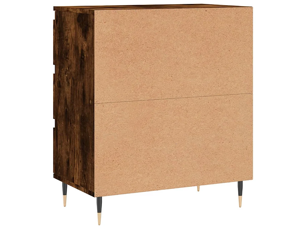 Dressoir 60x35x70 cm bewerkt hout gerookt eikenkleurig