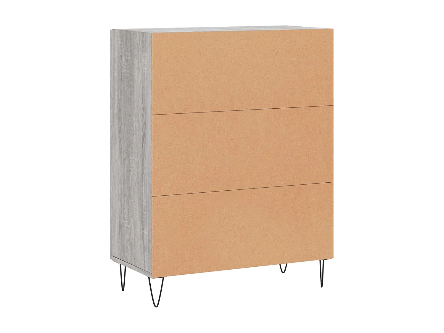 Aparador 69,5x34x90 cm derivados de madeira cinzento sonoma