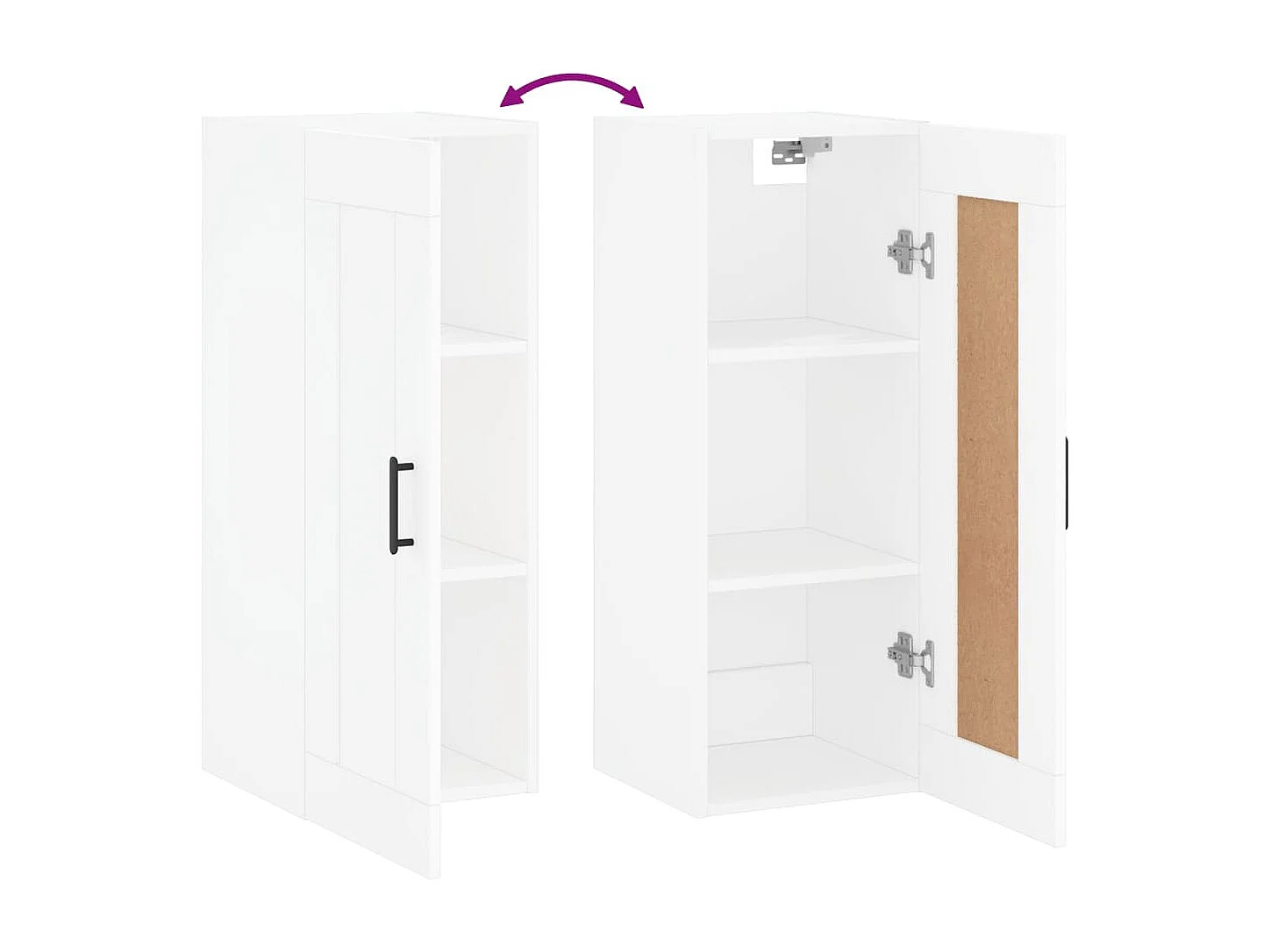 Armoire murale blanc 34,5x34x90 cm bois d'ingénierie