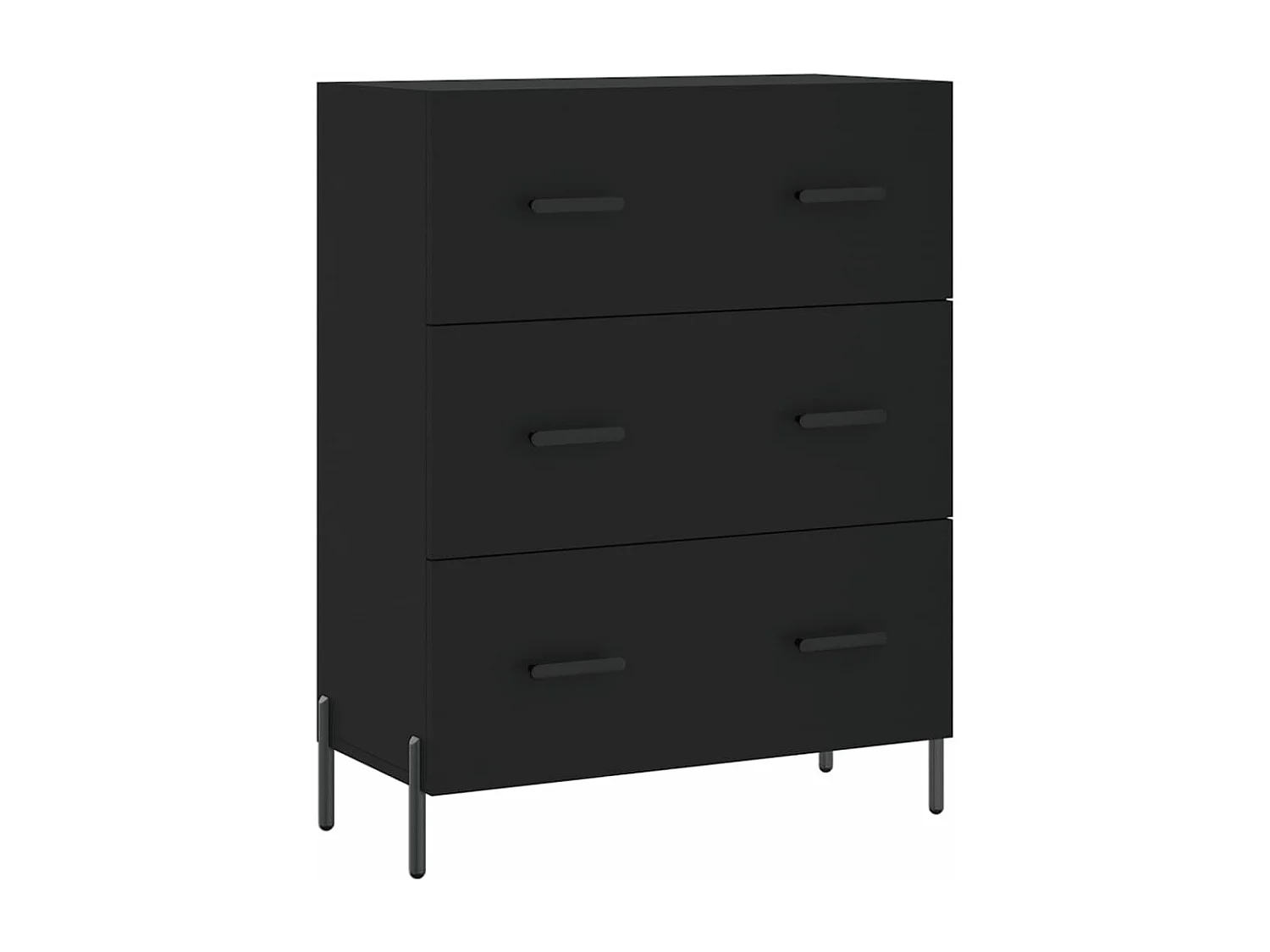 Armário alto 69,5x34x180 cm derivados de madeira preto