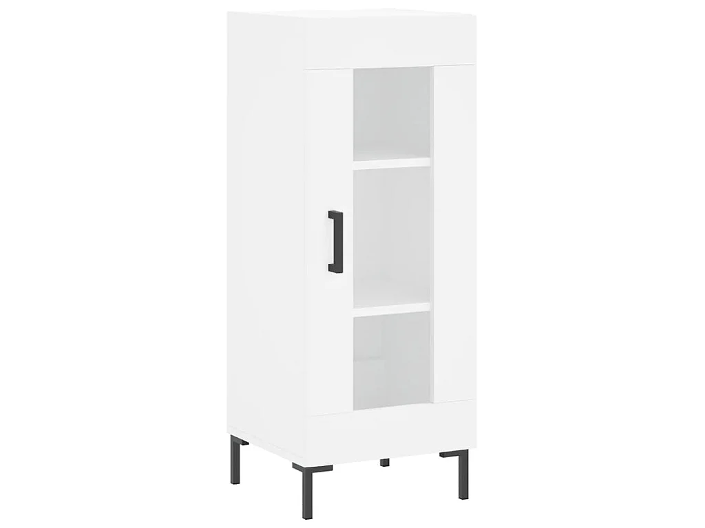 Credenza Bianca 34,5x34x180 cm in Legno Multistrato