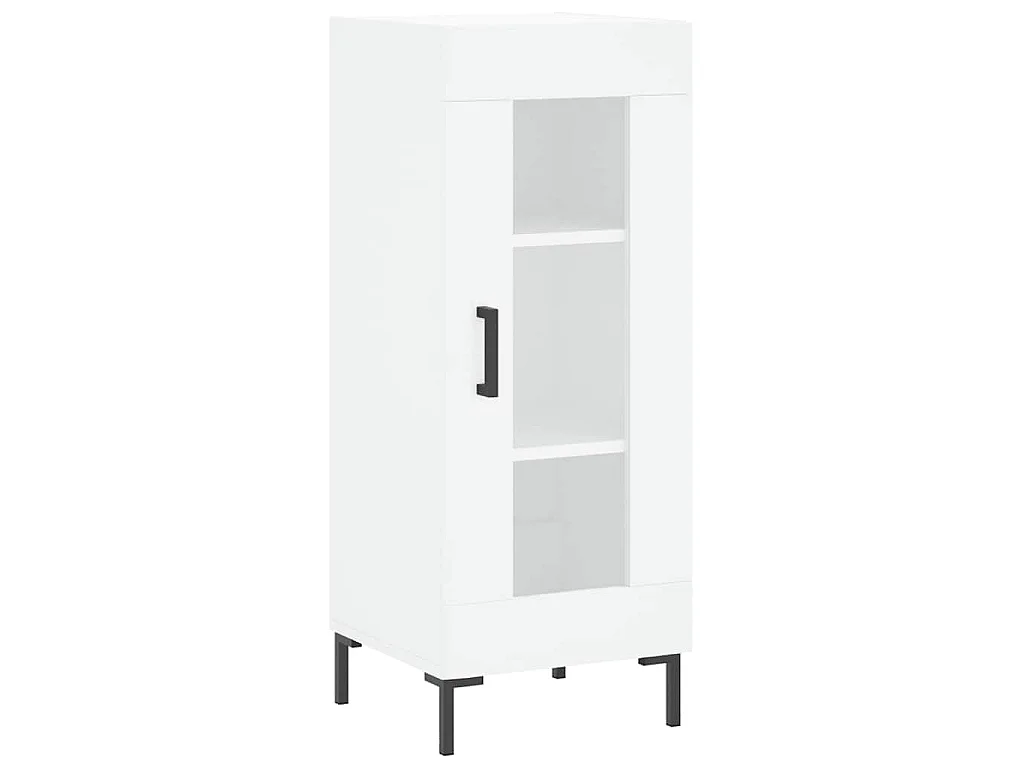 Buffet haut Blanc 34,5x34x180 cm Bois d'ingénierie