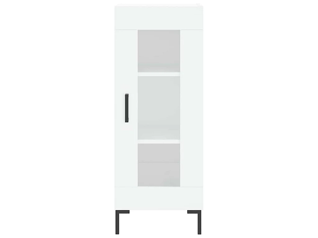 Buffet haut Blanc 34,5x34x180 cm Bois d'ingénierie