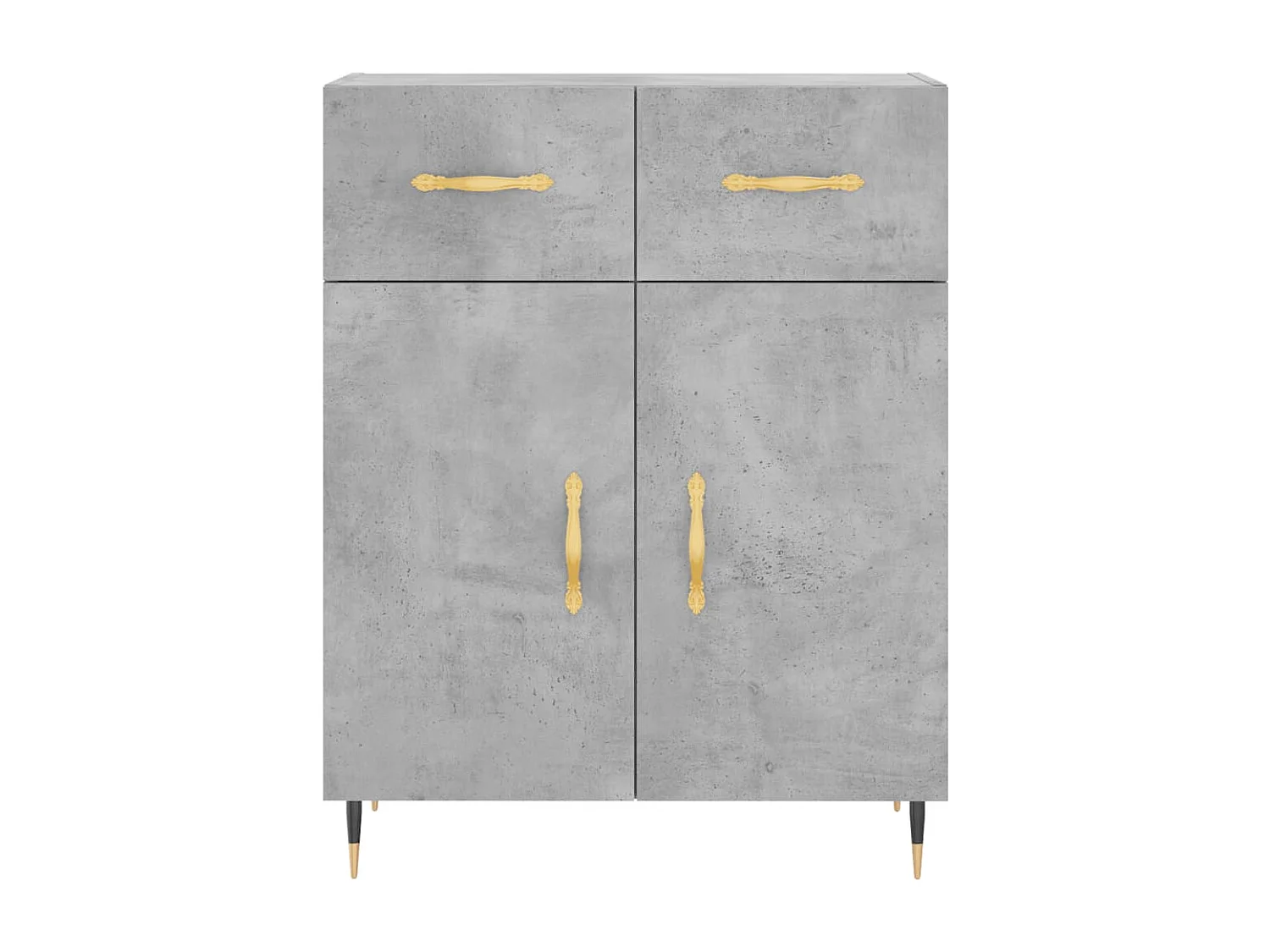 Buffet gris béton 69,5x34x90 cm bois d'ingénierie