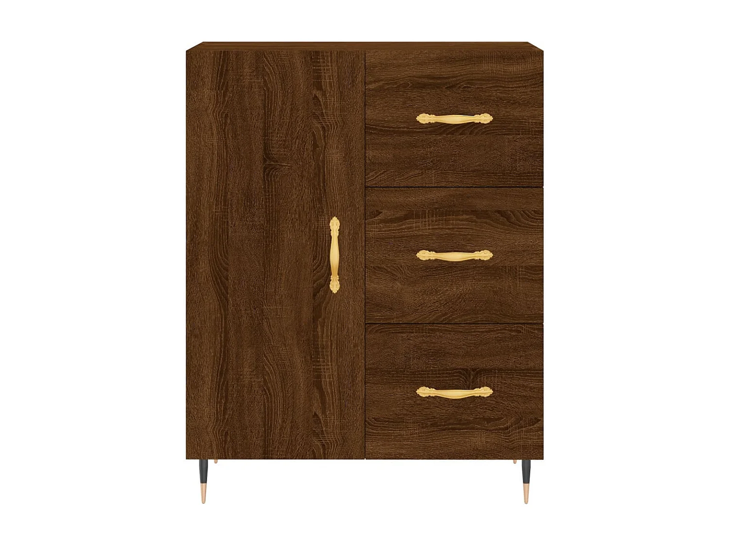 Dressoir 69,5x34x90 cm bewerkt hout bruin eikenkleur