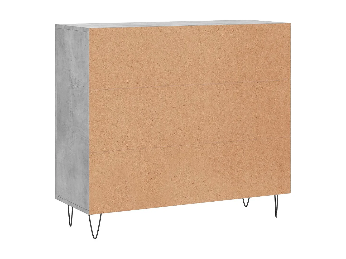 Dressoir 90x34x80 cm bewerkt hout betongrijs