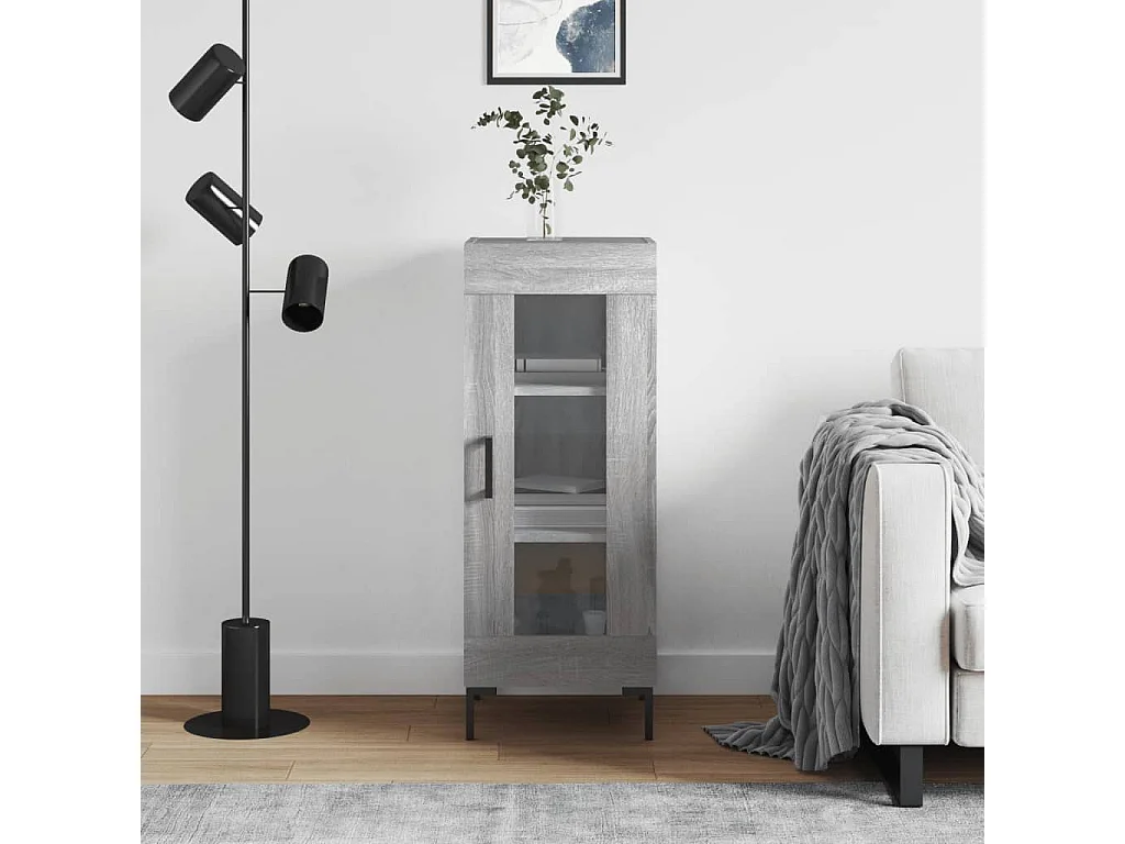 Sideboard Grau Sonoma 34,5x34x90 cm Holzwerkstoff