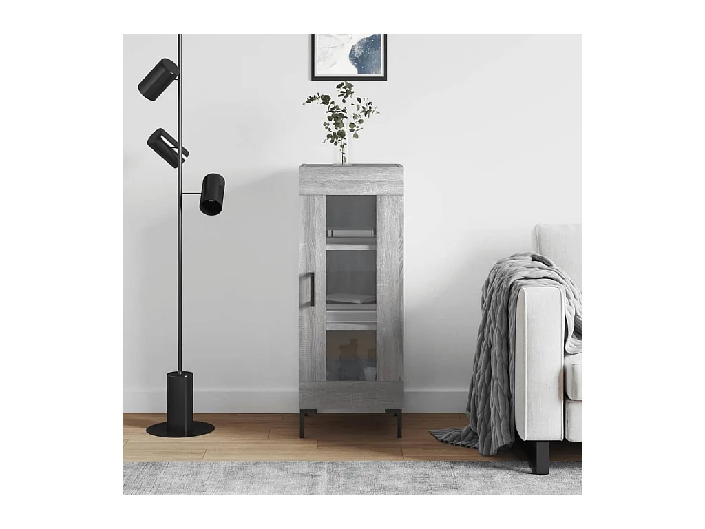 Buffet Sonoma gris 34,5x34x90 cm Bois d'ingénierie