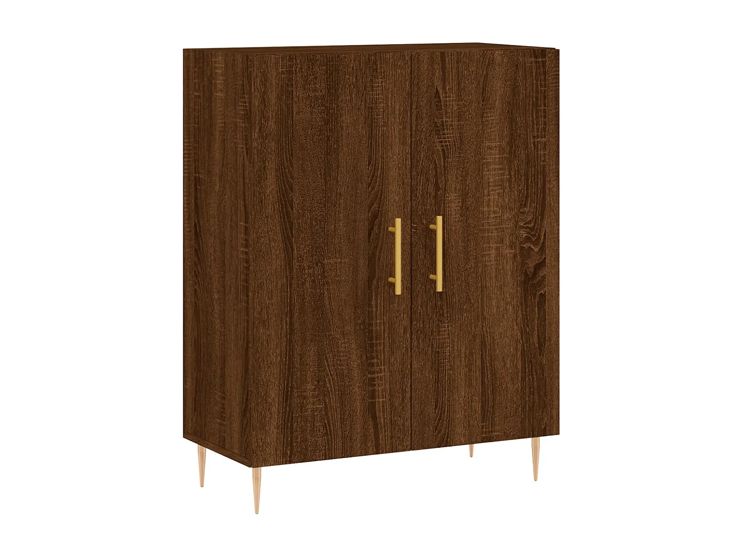 Buffet chêne marron 69,5x34x90 cm bois d'ingénierie