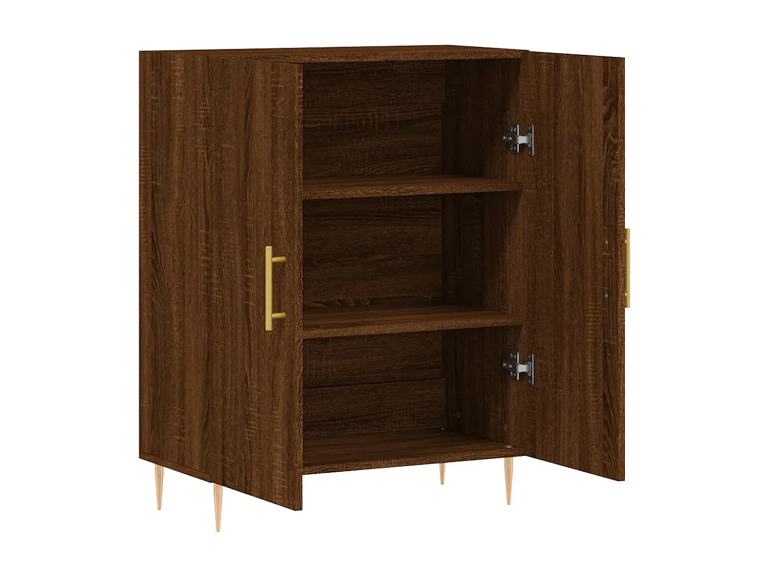 Buffet chêne marron 69,5x34x90 cm bois d'ingénierie