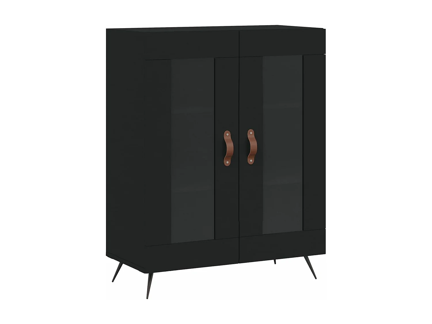 Credenza Nera 69,5x34x90 cm in Legno Multistrato