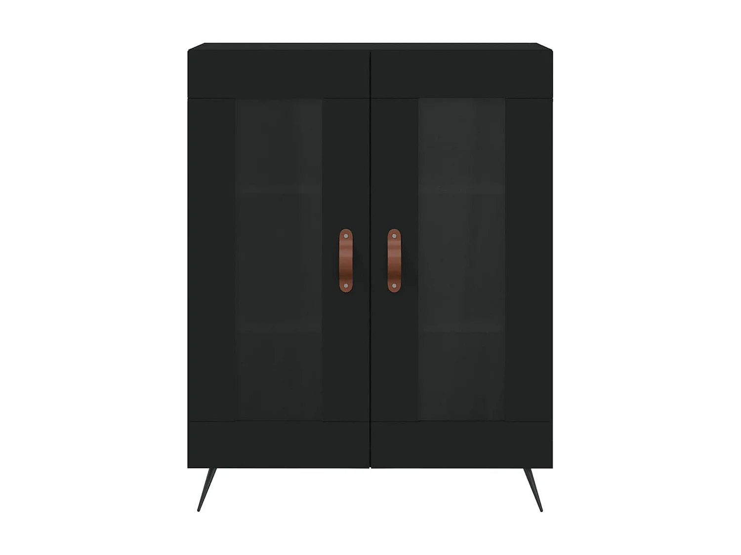 Credenza Nera 69,5x34x90 cm in Legno Multistrato