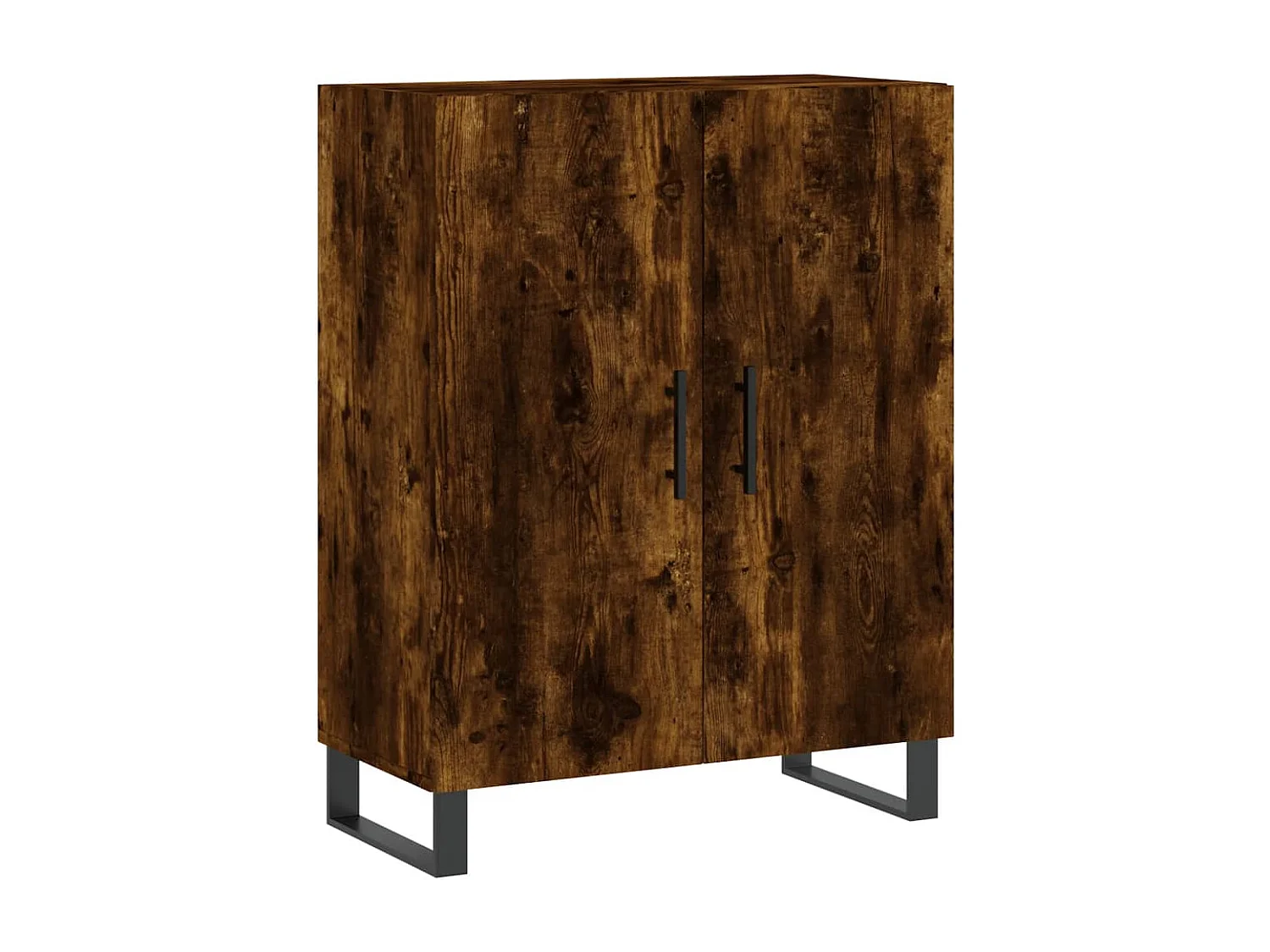 Buffet chêne fumé 69,5x34x90 cm bois d'ingénierie