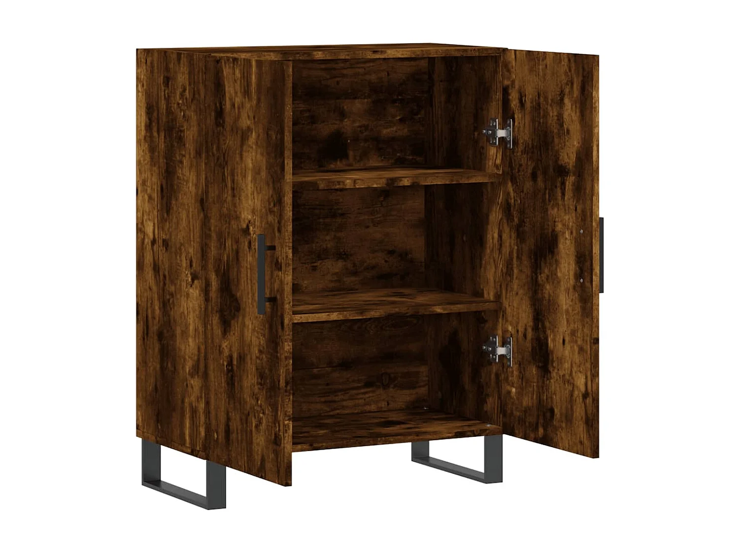 Buffet chêne fumé 69,5x34x90 cm bois d'ingénierie
