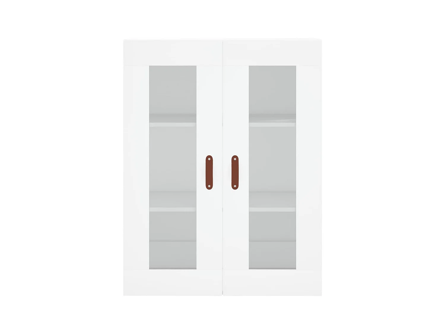 Aparador alto madera contrachapada blanco 69,5x34x180 cm