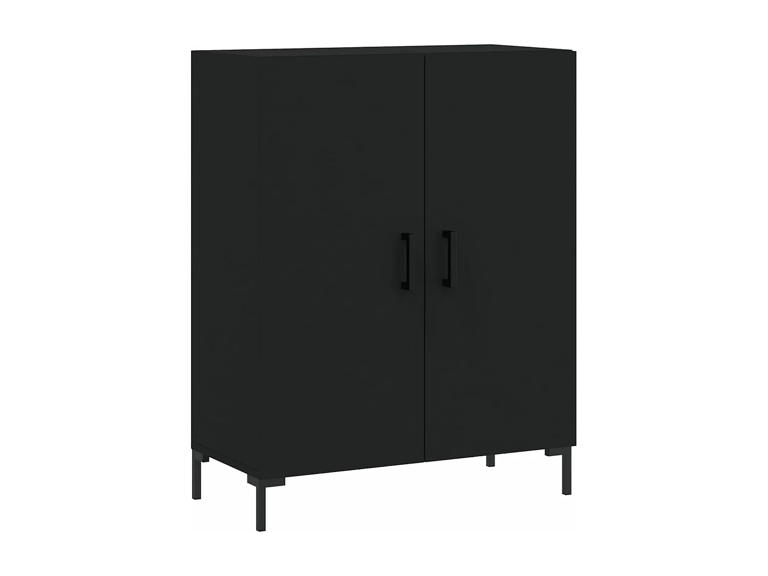 Buffet noir 69,5x34x90 cm bois d'ingénierie