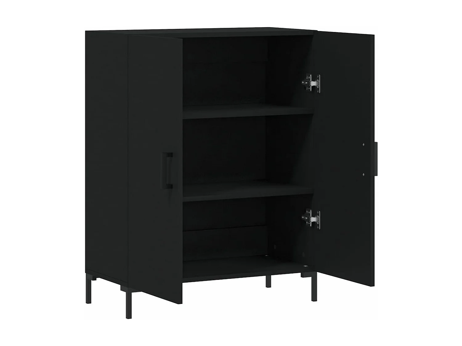 Buffet noir 69,5x34x90 cm bois d'ingénierie