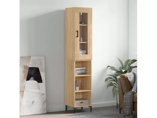 Kauf Unique Highboard Sonoma-Eiche 34,5x34x180 cm Holzwerkstoff