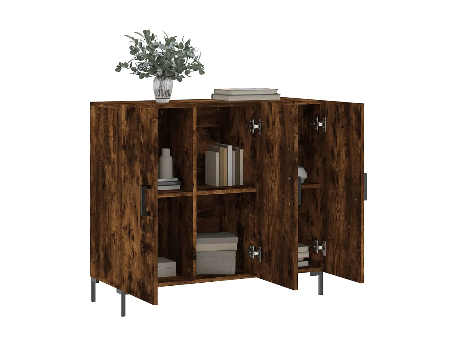 Sideboard Räuchereiche 90x34x80 cm Holzwerkstoff