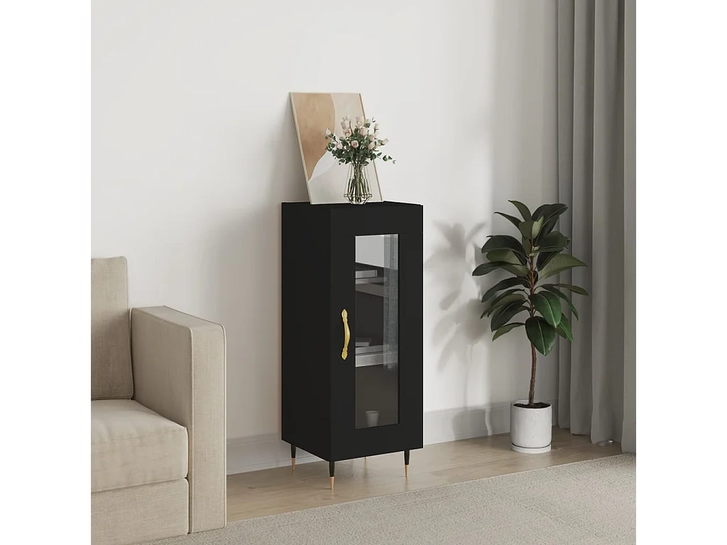 Buffet Noir 34,5x34x90 cm Bois d'ingénierie