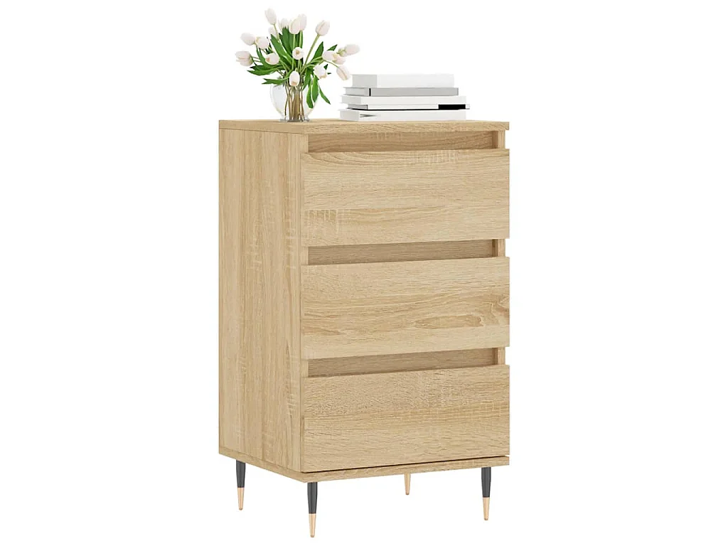 Dressoir 40x35x70 cm bewerkt hout sonoma eikenkleurig