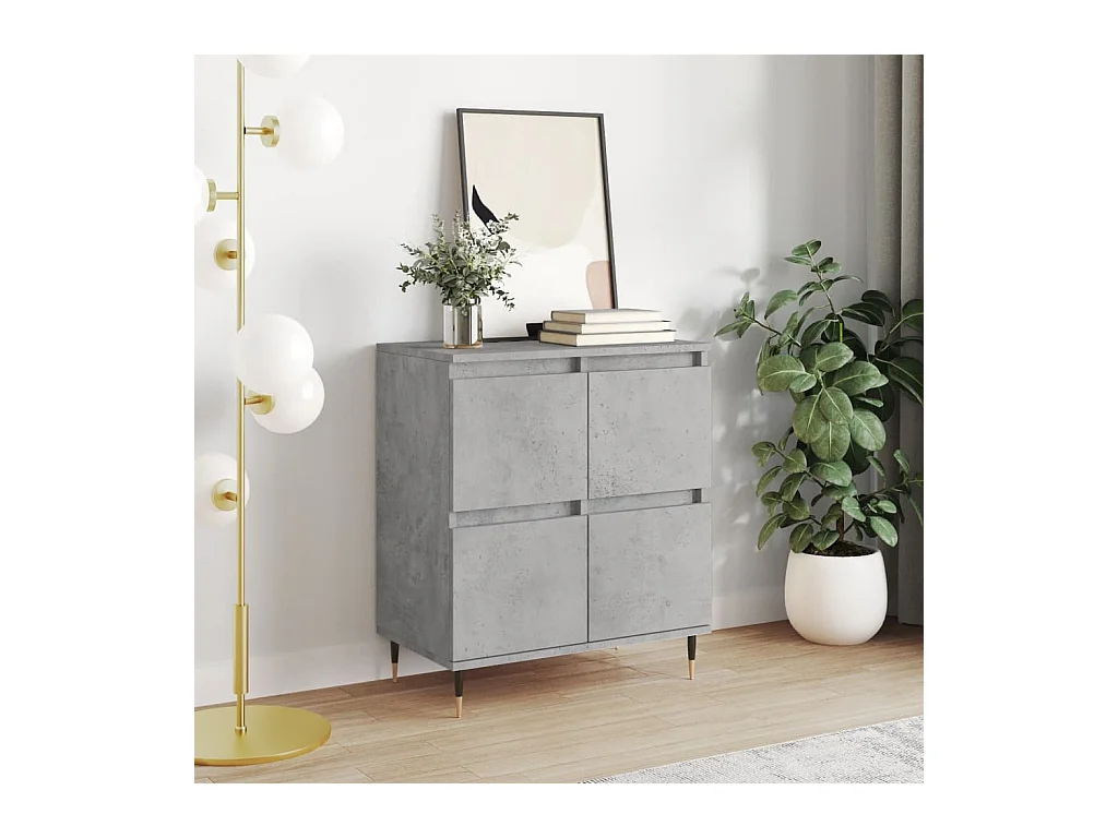 Credenza Grigio Cemento 60x35x70 cm in Legno Multistrato