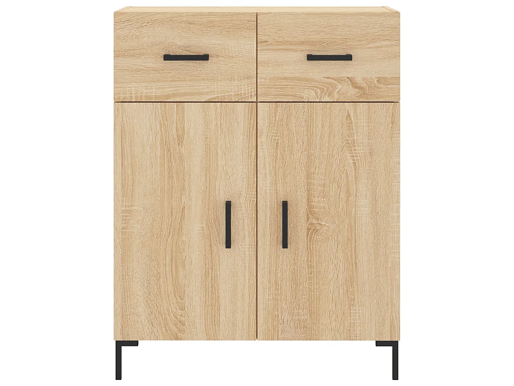 Buffet chêne sonoma 69,5x34x90 cm bois d'ingénierie