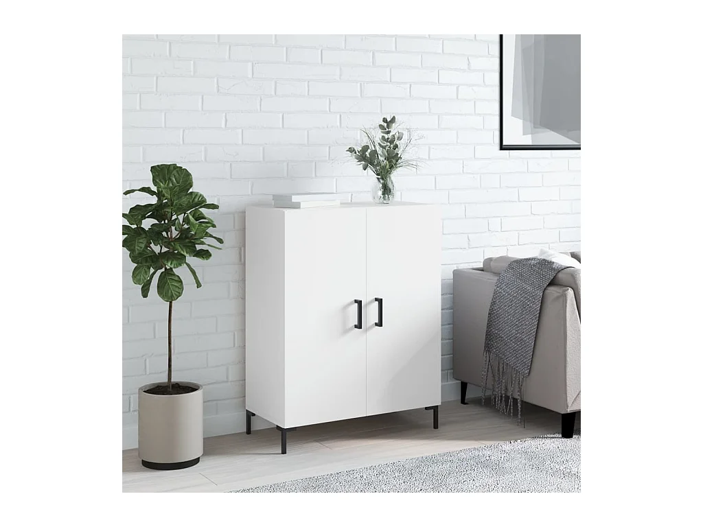 Buffet blanc 69,5x34x90 cm bois d'ingénierie
