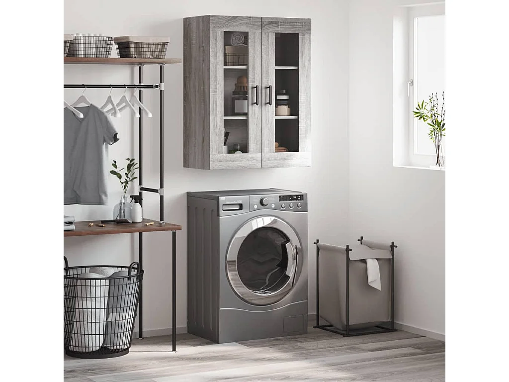 Armoire murale sonoma gris 69,5x34x90 cm