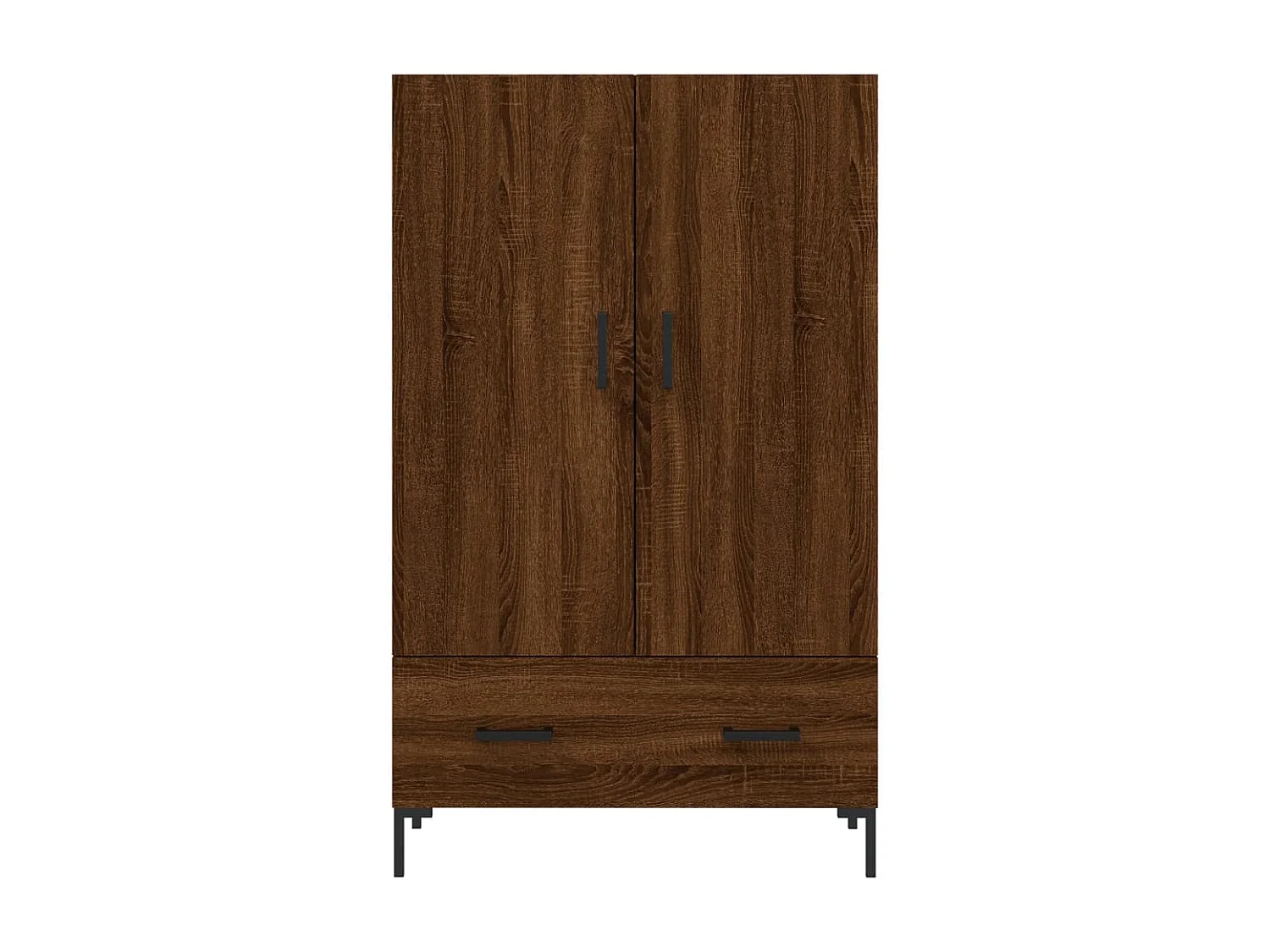 Buffet haut chêne marron 69,5x31x115 cm bois d'ingénierie