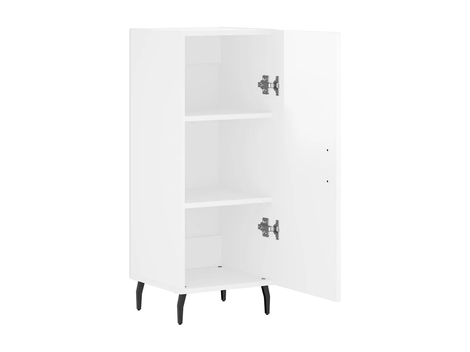 Sideboard Hochglanz-Weiß 34,5x34x90 cm Holzwerkstoff